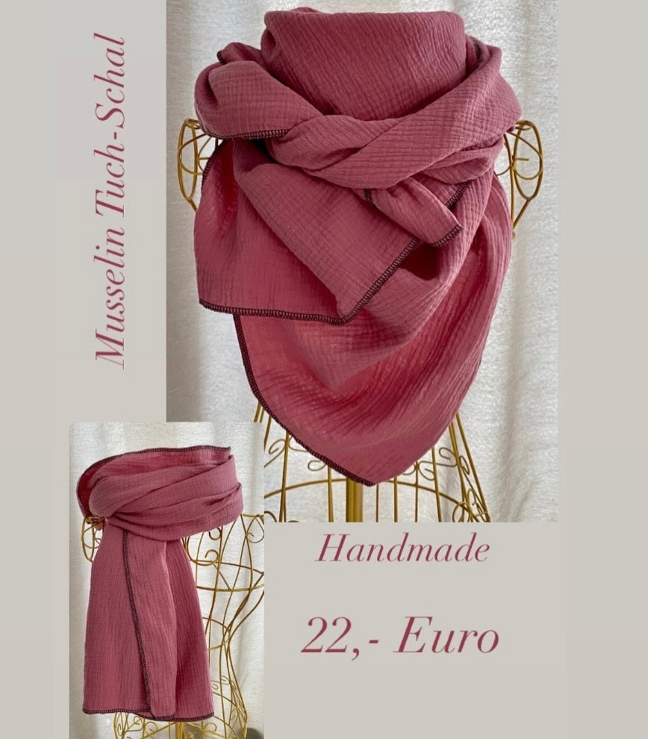 XXL Halstuch Musselin Einzelstück