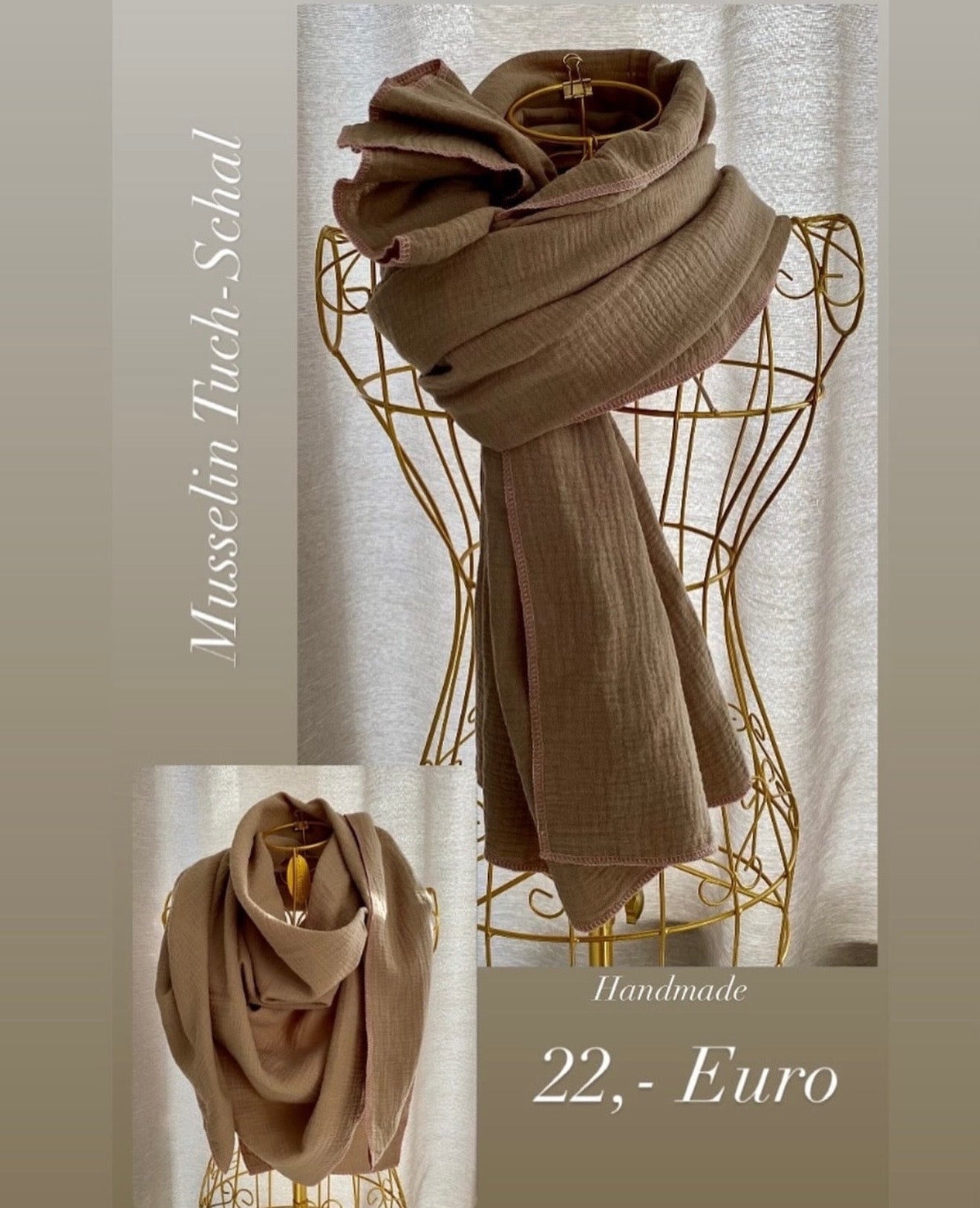 XXL Halstuch Musselin Einzelstück